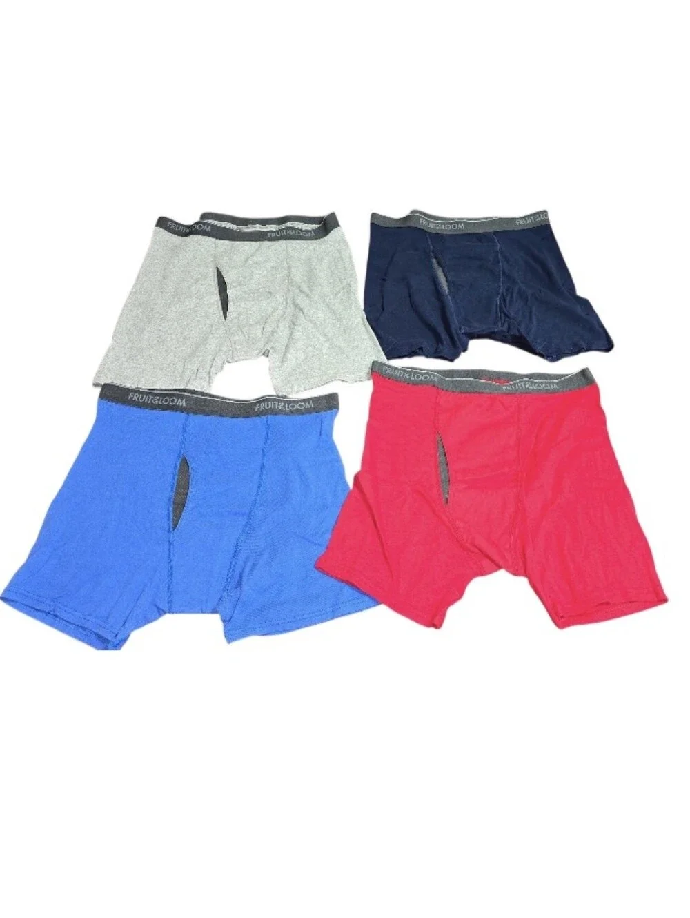 #50001 Fruit of the Loom Red Men's 4pc  Boxer Briefs with Contrast Fly
